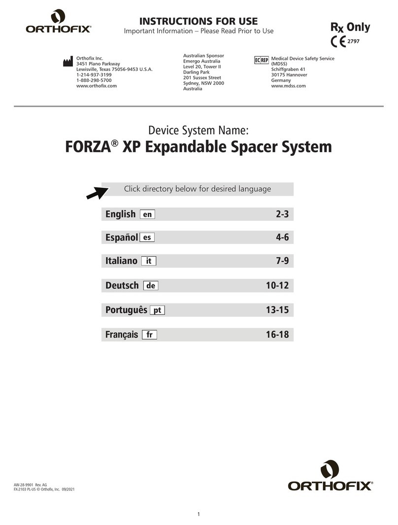 Orthofix FORZA XP User manual Orthofix FORZA XP User manual