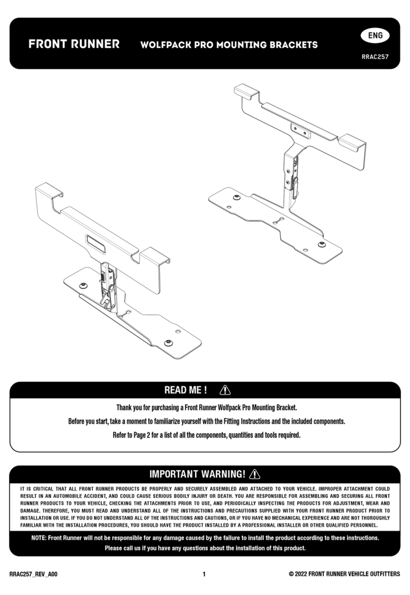 Front Runner Wolfpack Pro RRAC257 User manual Front Runner Wolfpack Pro RRAC257 User manual