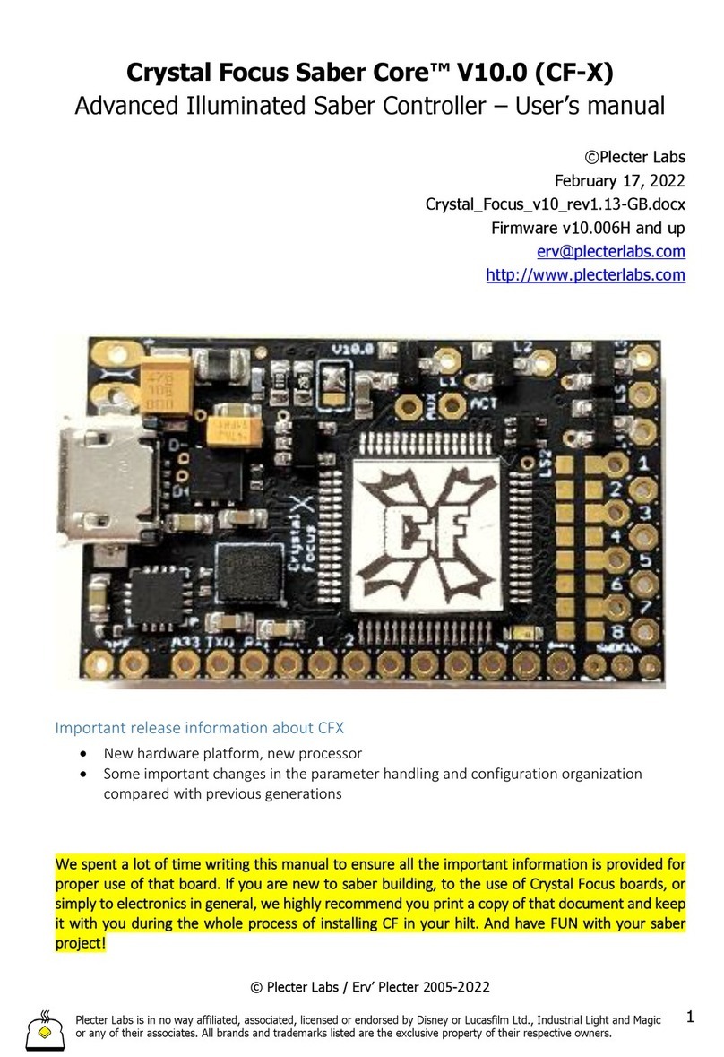 Plecter Labs Crystal Focus Saber Core V10.0 user manual Plecter Labs Crystal Focus Saber Core V10.0 user manual