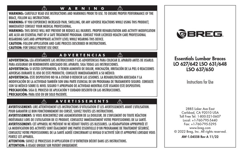 Breg LO 627 User manual