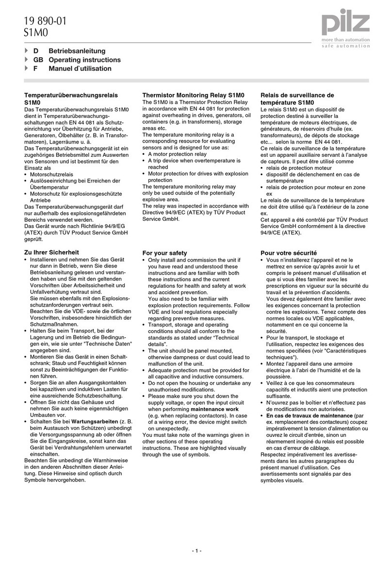Pilz S1M0 User manual
