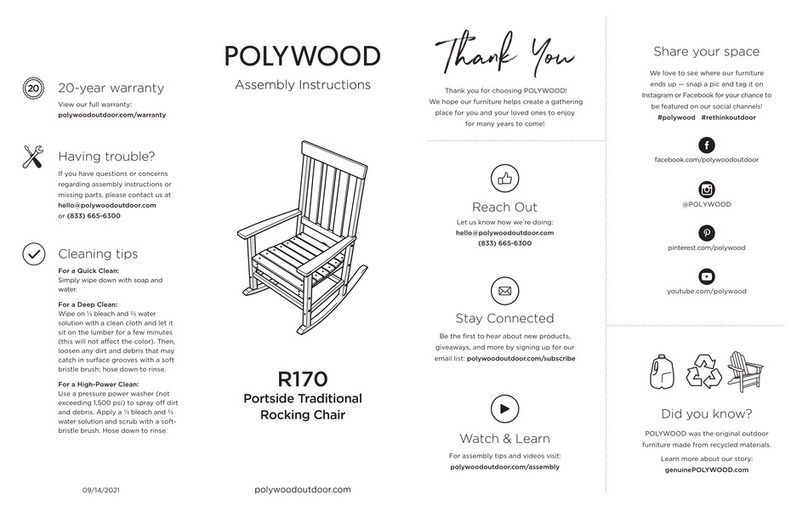 Polywood R170 Assembly instructions