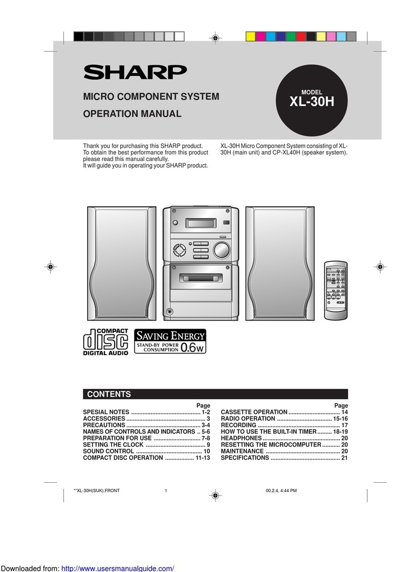 Sharp XL-30H User manual