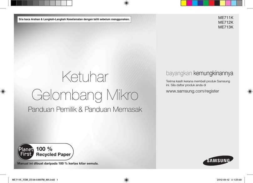 Samsung ME712K Owner's instructions & cooking guide