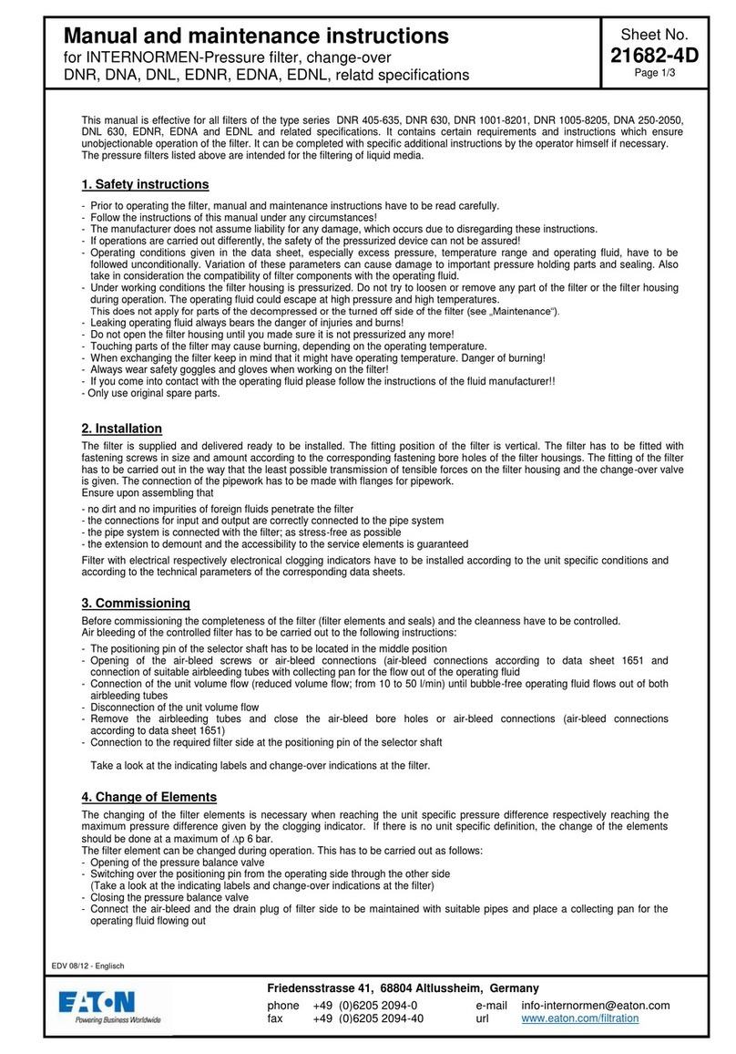 Eaton INTERNORMEN DNR Series Manual and maintenance instructions
