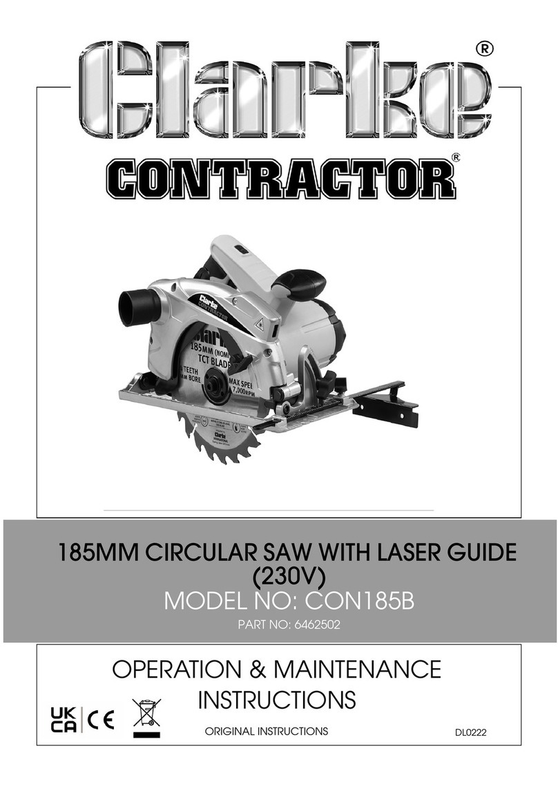 Clarke CONTRACTOR CON185B Instruction Manual