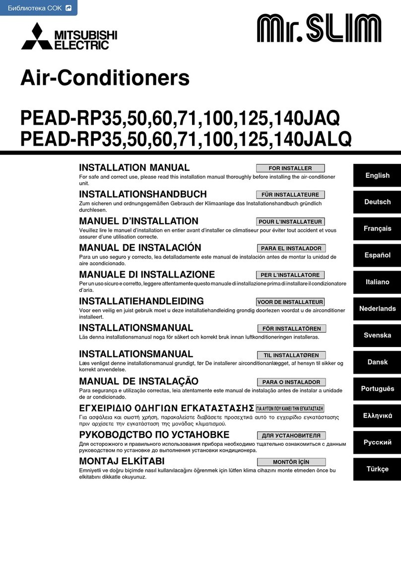 Mitsubishi Electric Mr.Slim PEAD-RP140JAQ User manual
