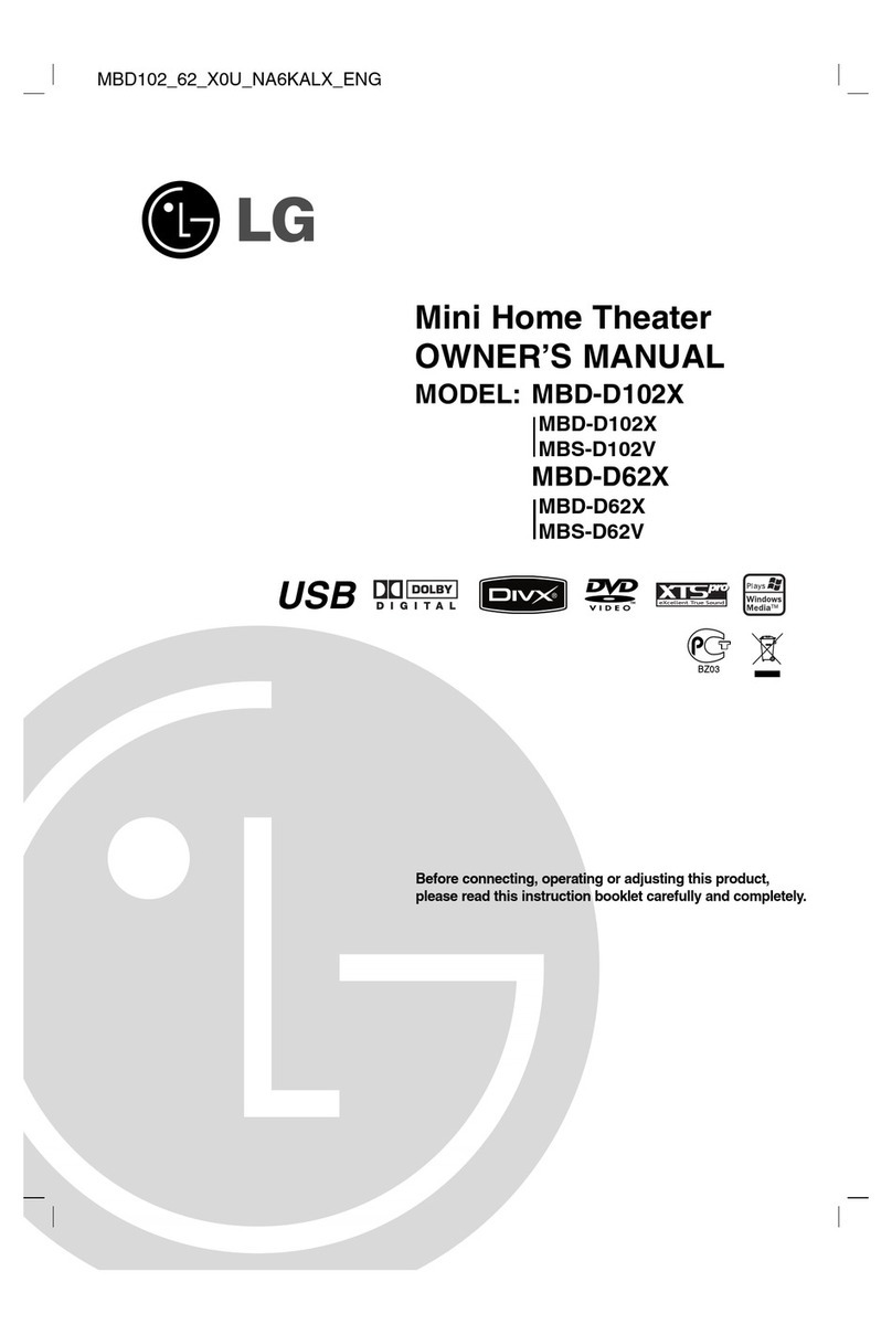 LG MBD-D62X owner's manual