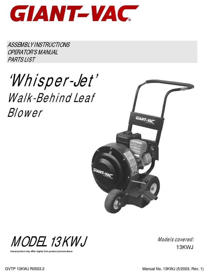 Giant-Vac Whisper-Jet 13KWJ Assembly instructions