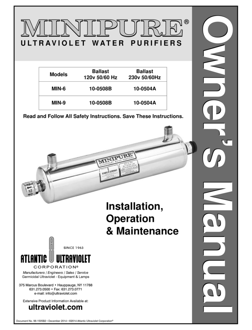 Atlantic Ultraviolet MIN-6 User manual Atlantic Ultraviolet MIN-6 User manual
