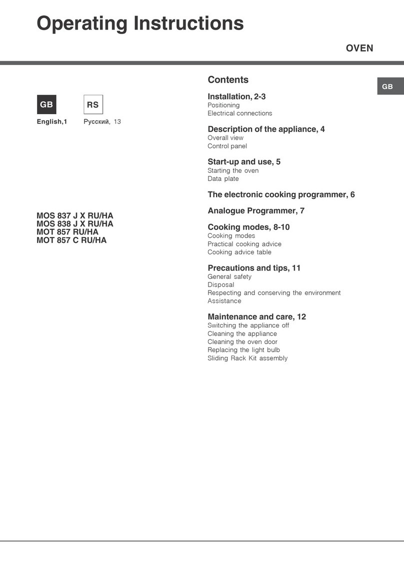 Hotpoint Ariston MOS 837 J X RU/HA operating instructions