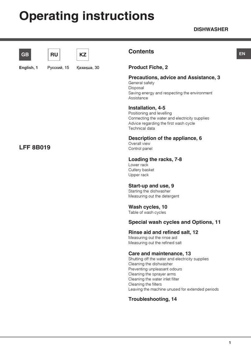 Hotpoint Ariston LFF 8B019 User manual