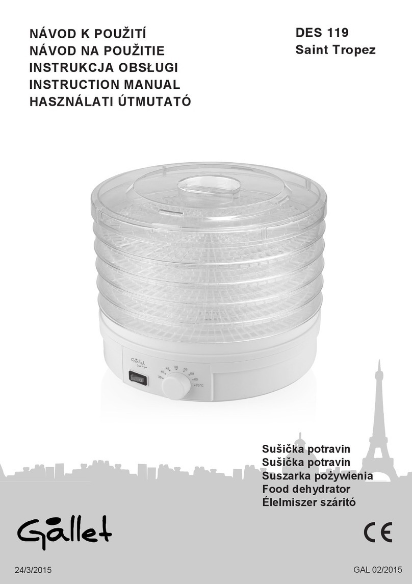 Gallet Saint Tropez instruction manual