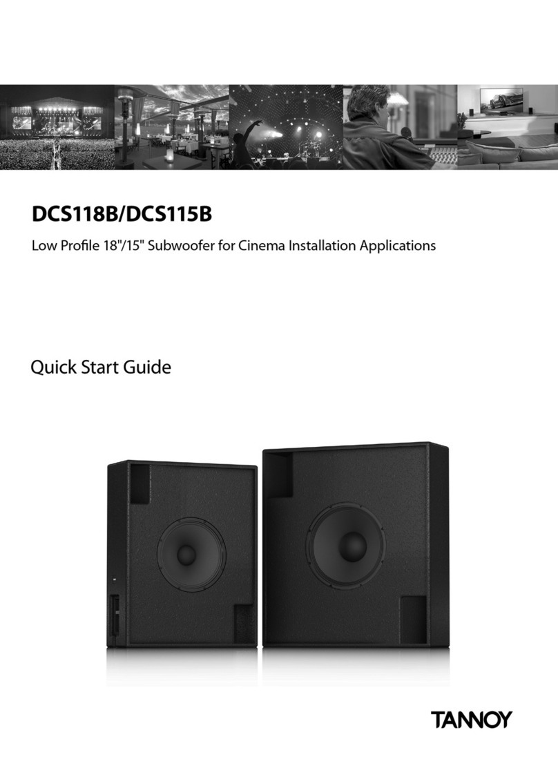 Tannoy DCS118B quick start guide
