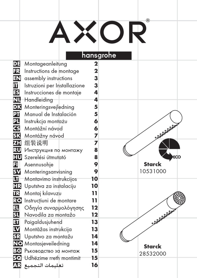 Hans Grohe AXOR Starck 28532000 Assembly instructions