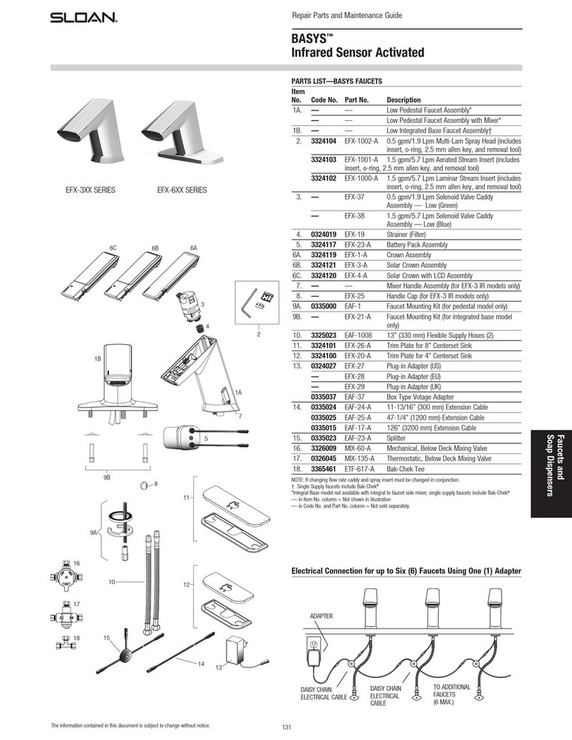 Sloan EFX-6 Series Operation guide
