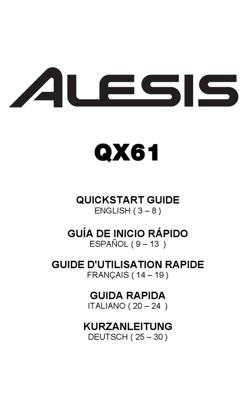 Alesis QX61 quick start guide