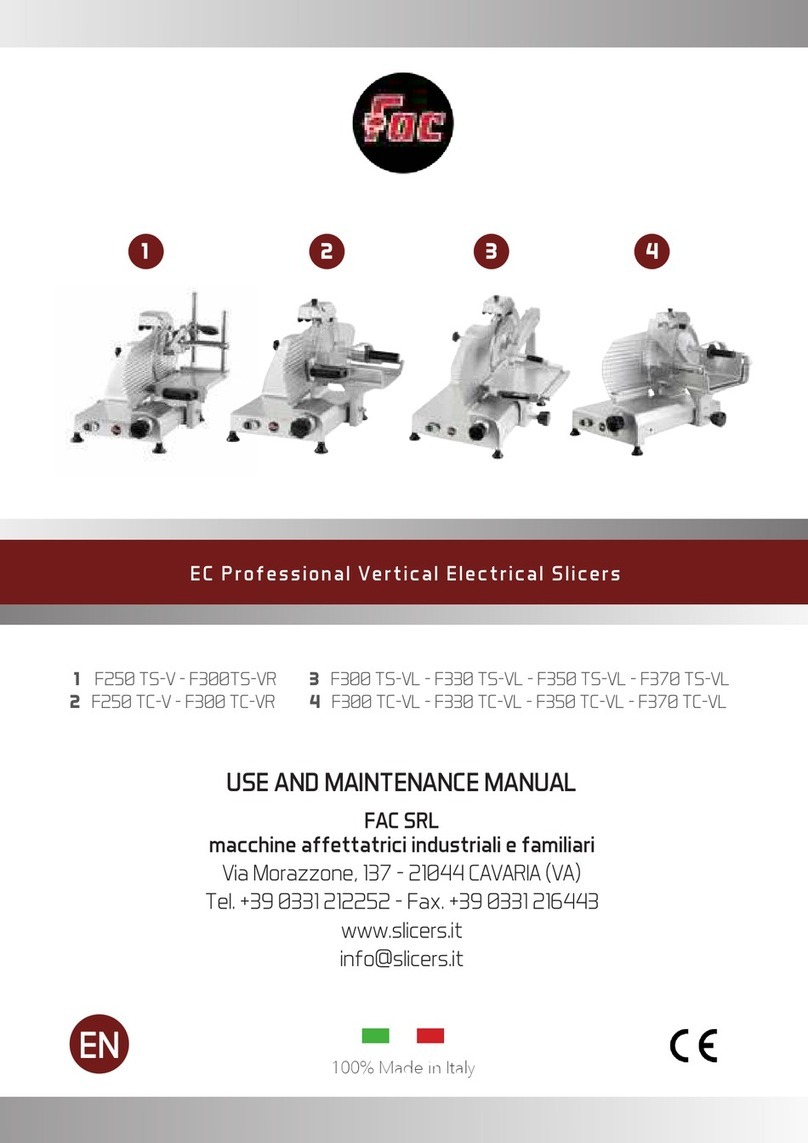 Fac 2 F250 TC-V Use and maintenance manual