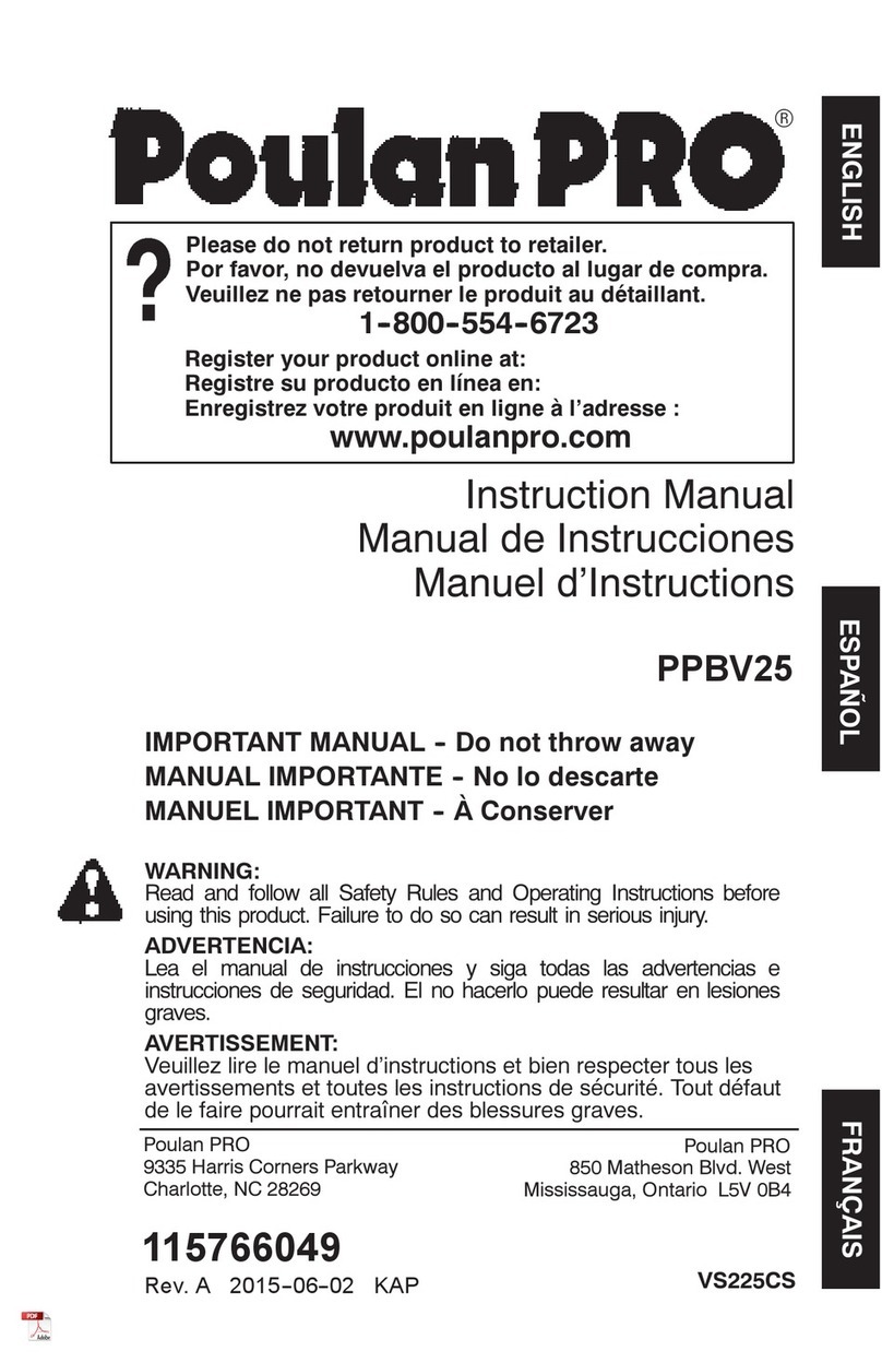 Poulan Pro VS225CS instruction manual
