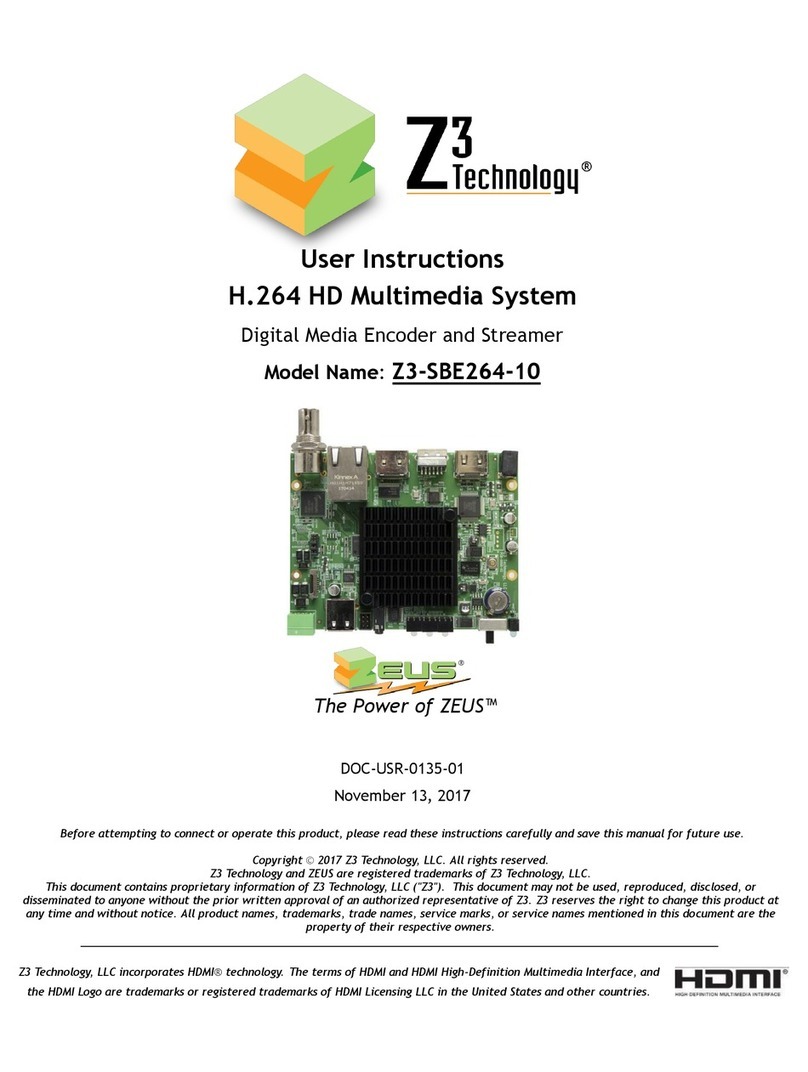Z3 Technology Z3-SBE264-10 User manual