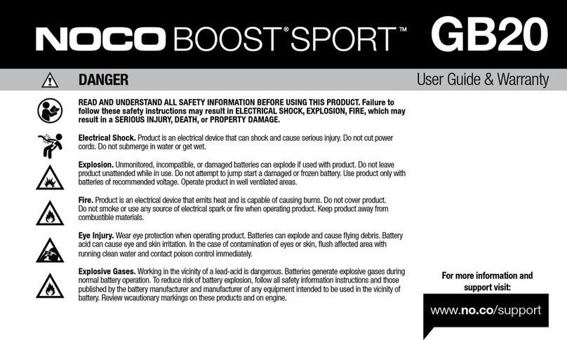 NOCO Genius Boost Sport GB20 User guide & warranty NOCO Genius Boost Sport GB20 User guide & warranty