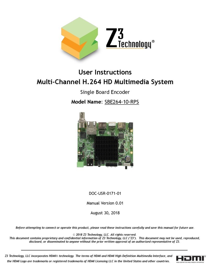 Z3 Technology SBE264-10-RPS User manual