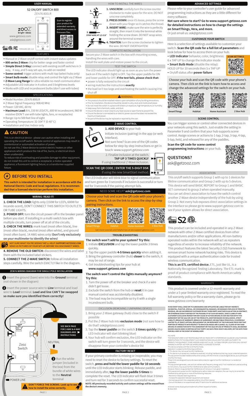 ZooZ ZEN76 800LR user manual