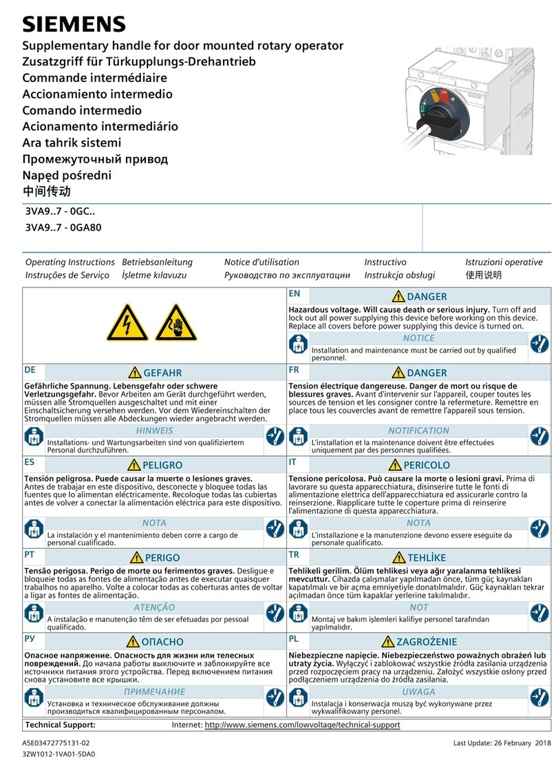 Siemens 3VA9 7-0GC Series User manual