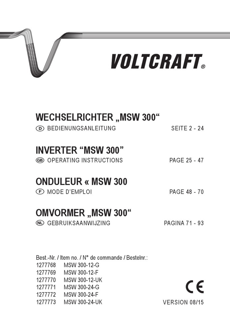 VOLTCRAFT MSW 300 operating instructions