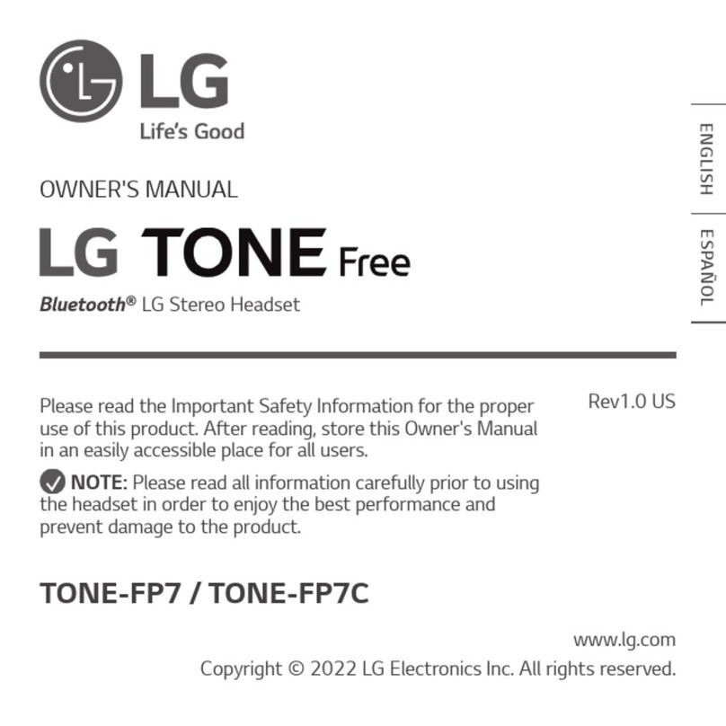LG TONE-FP7C owner's manual