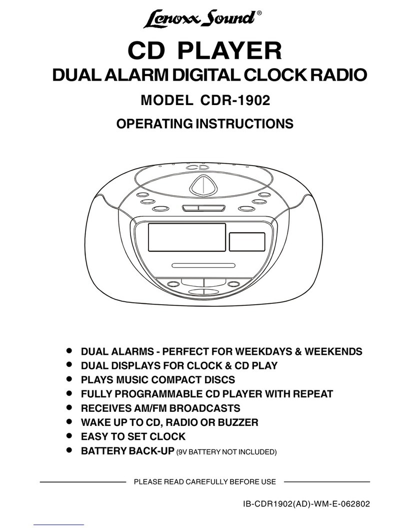 Lenoxx Sound CDR-1902 User manual