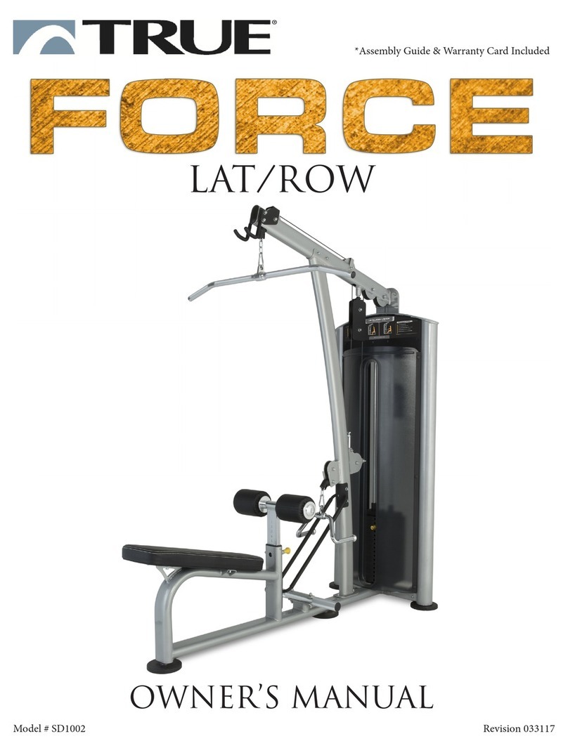 True Fitness FORCE SD1002 owner's manual