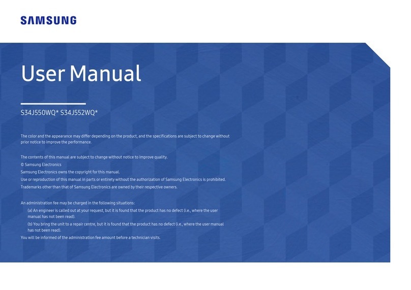 Samsung S34J552WQ Series User manual Samsung S34J552WQ Series User manual