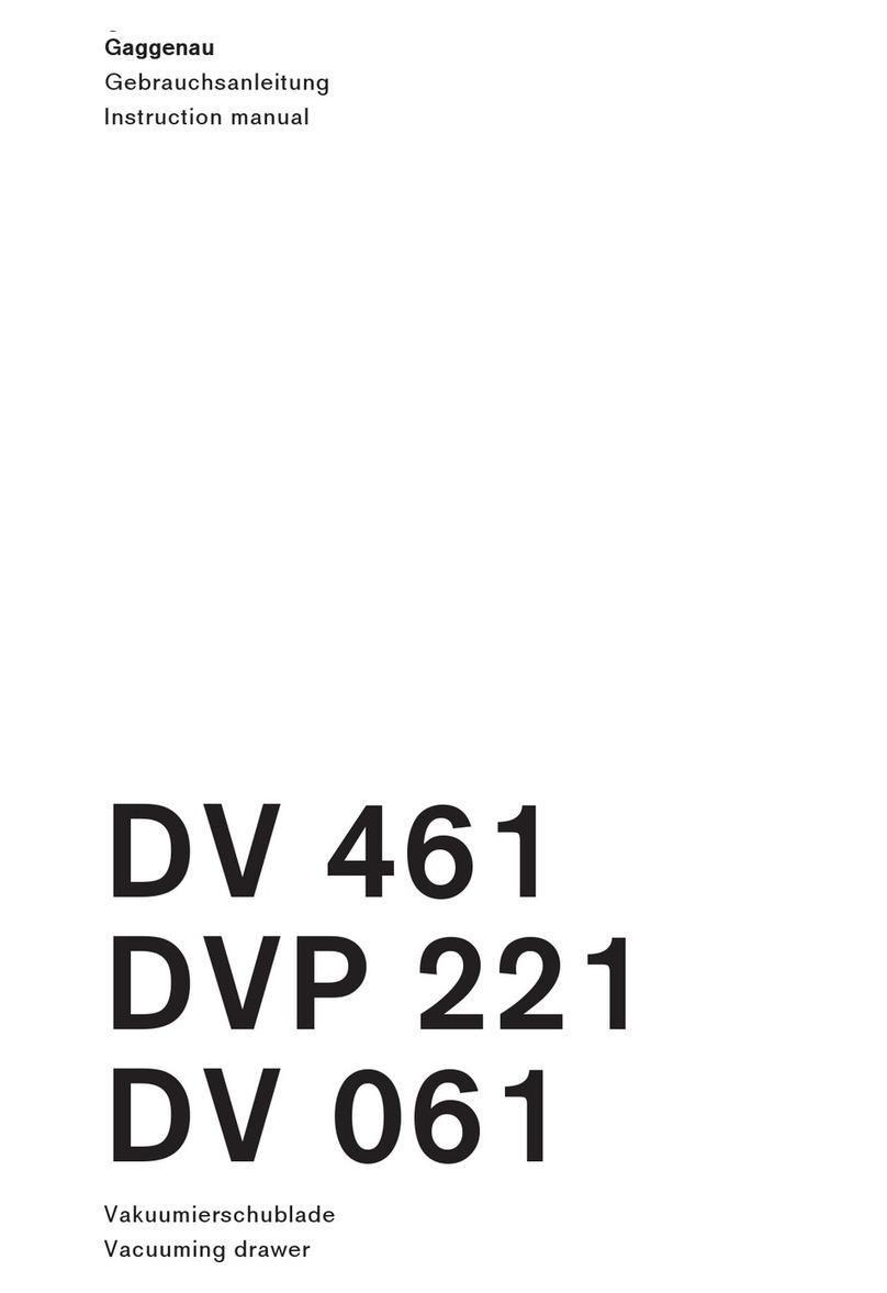 Gaggenau DV061 instruction manual
