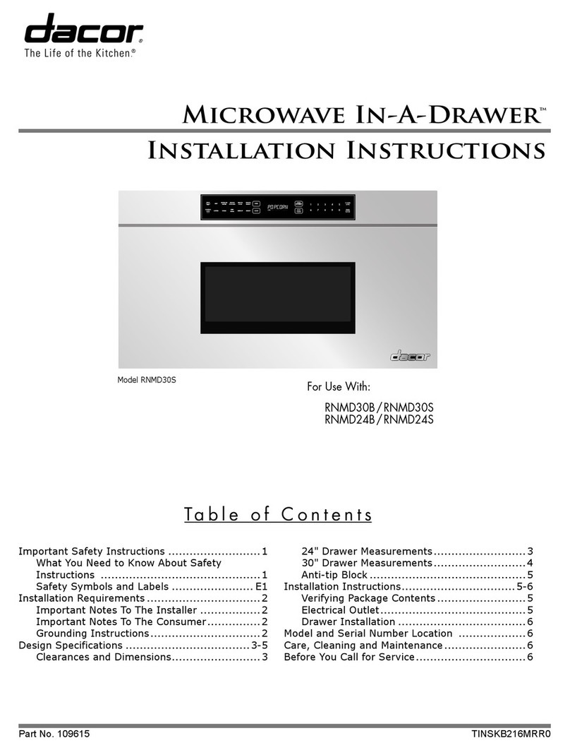 Dacor RNMD24B User manual