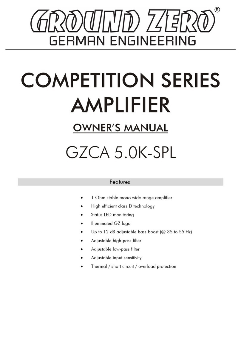 Ground Zero Competition Series owner's manual