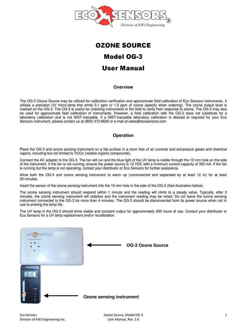 ECO Sensors OG-3 user manual
