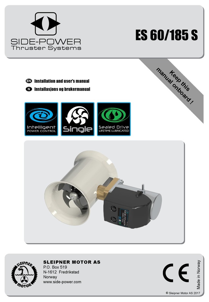 SLEIPNER MOTOR AS ES 60/185 S Installation and user manual