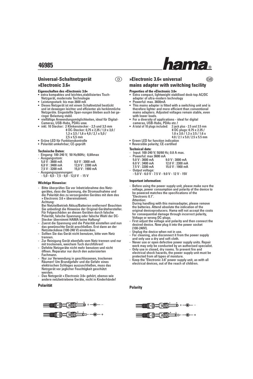 Hama Electronic 3.6 quick start guide