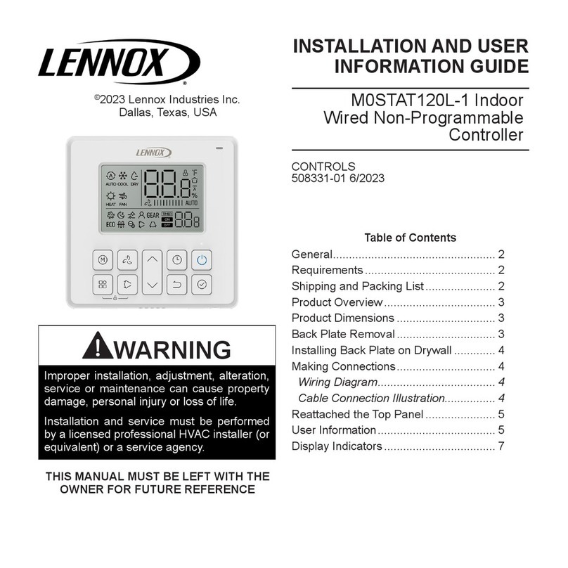 Lennox M0STAT120L-1 User manual