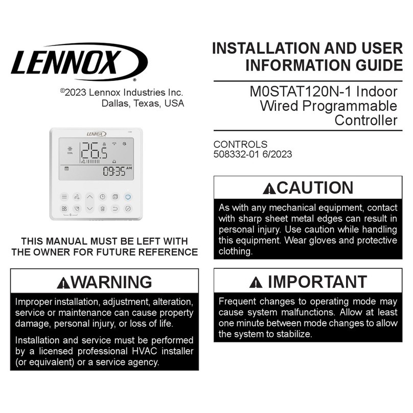 Lennox M0STAT120N-1 User manual Lennox M0STAT120N-1 User manual