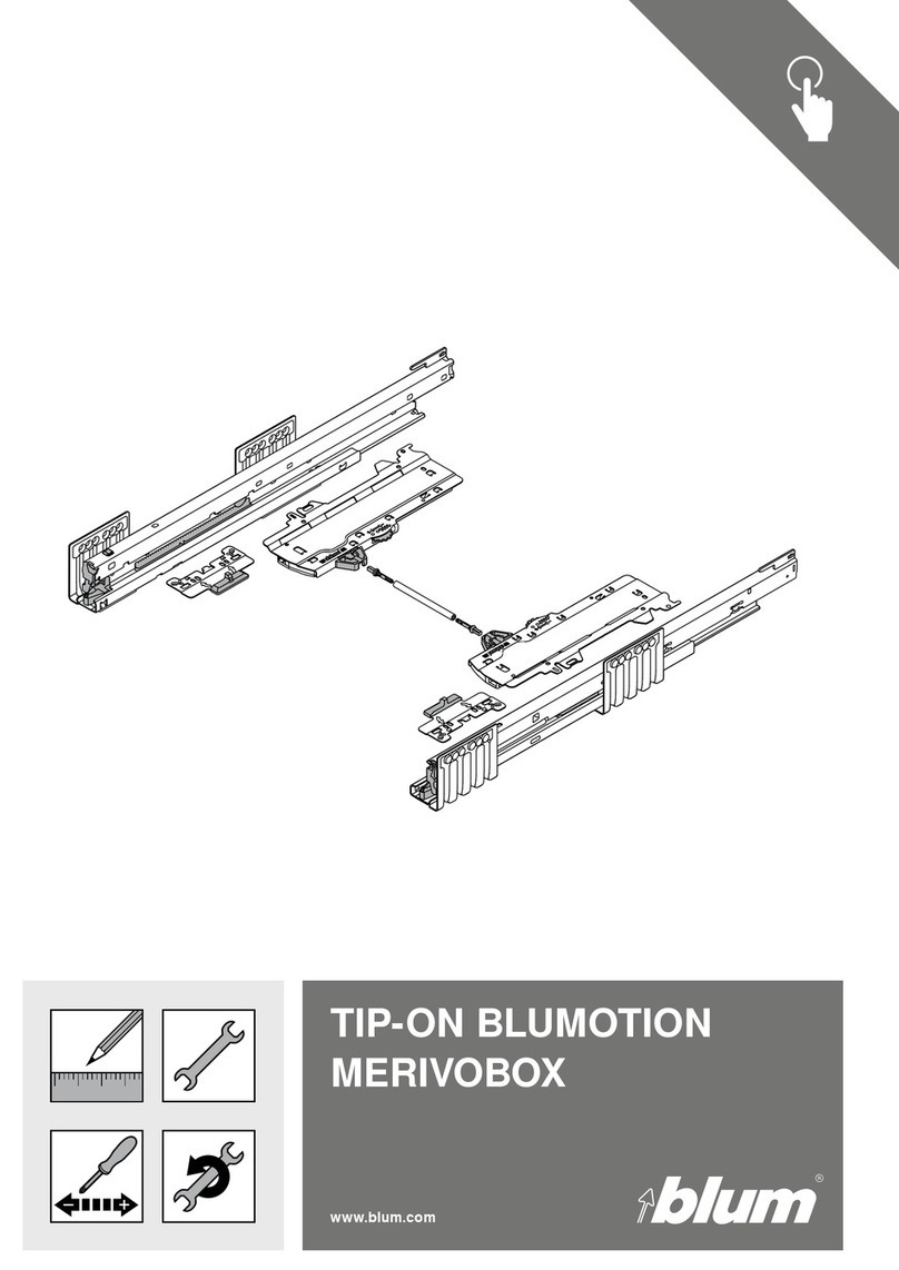 BLUM Tip-On Blumotion Merivobox User manual