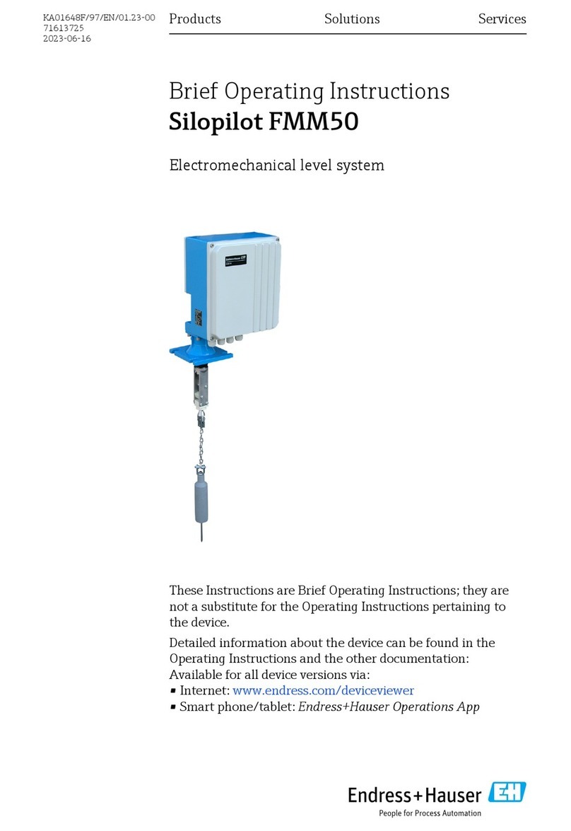 Endress+Hauser Silopilot FMM50 Brief operating instructions