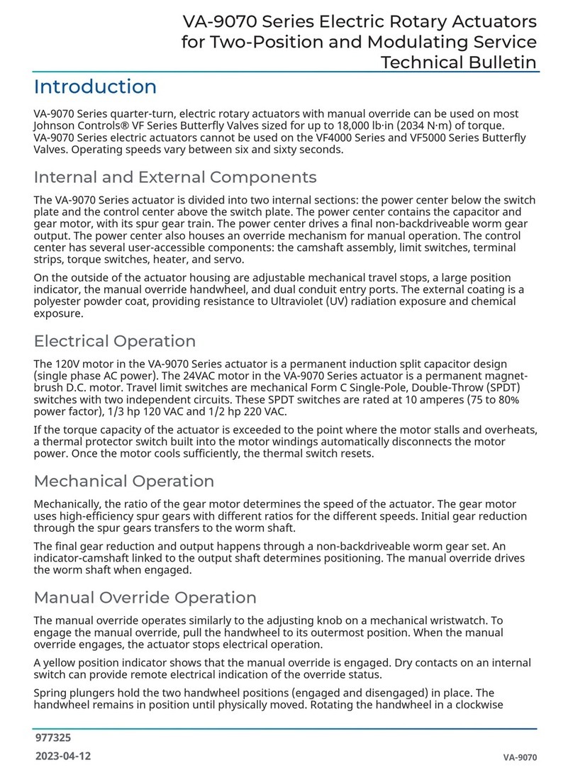 Johnson Controls VA-9070 Series Service manual Johnson Controls VA-9070 Series Service manual