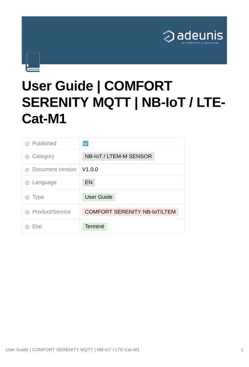 Adeunis RF COMFORT SERENITY MQTT User manual