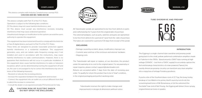 tubesteader EGGNOG owner's manual
