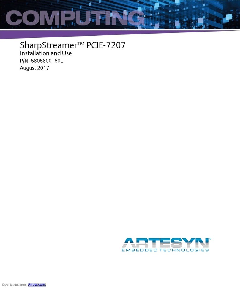 Artesyn SharpStreamer PCIE-7207 Direction for Installation and Use