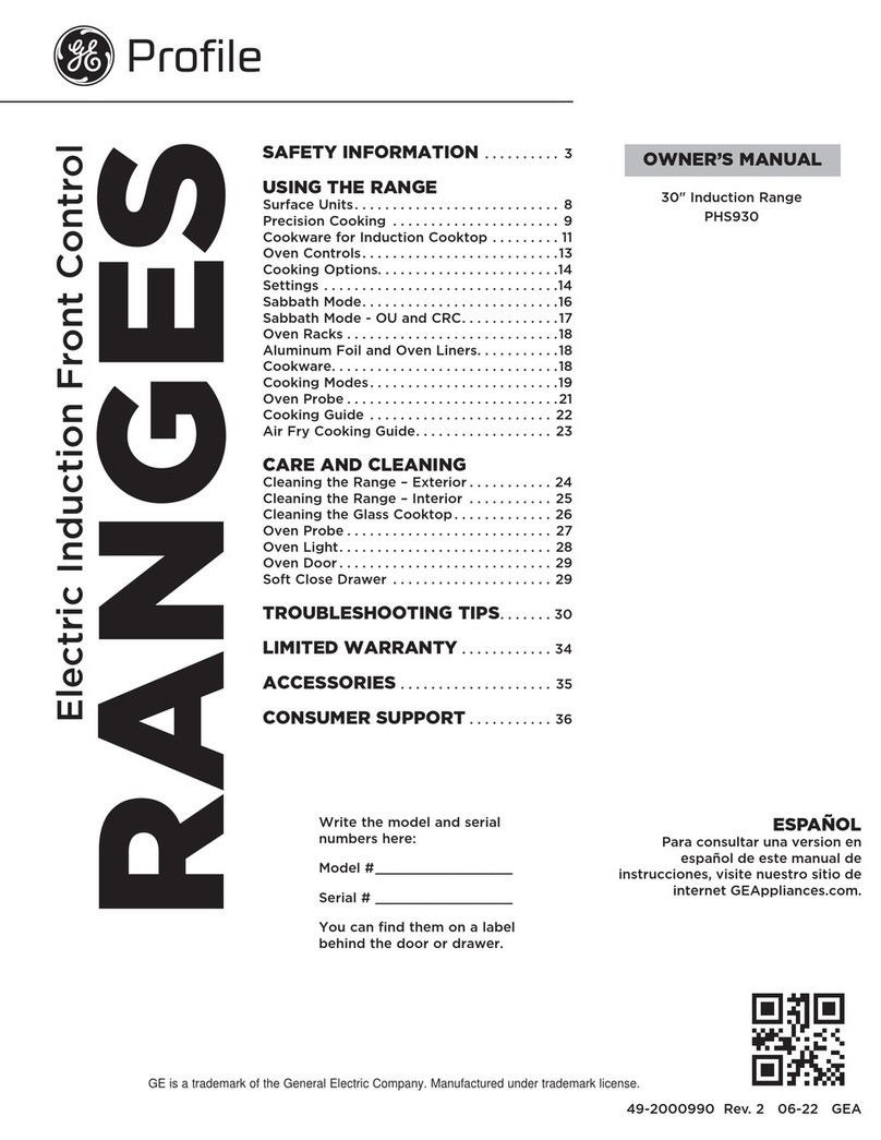 GE Pofile PHS930BPTS User manual
