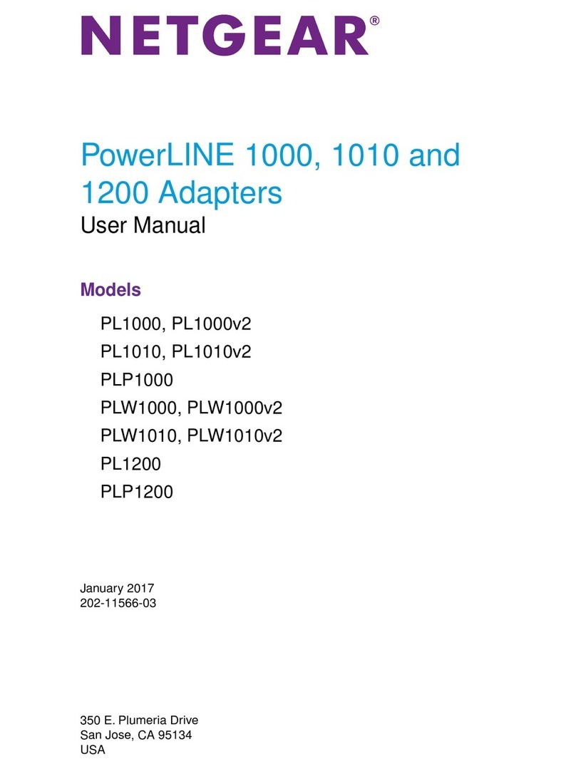 NETGEAR PowerLINE 1010 Series User manual NETGEAR PowerLINE 1010 Series User manual