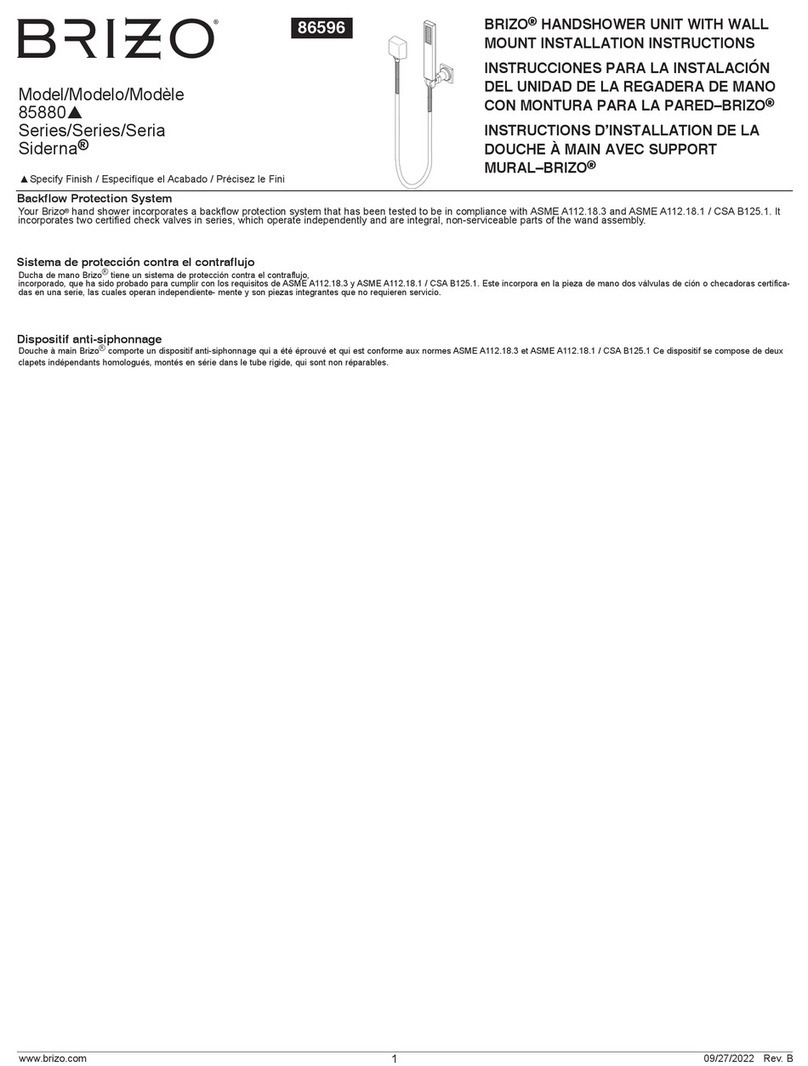 Brizo Siderna 85880-BL User manual